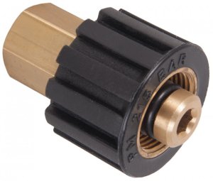 M22 Female to 1/4" BSP Female 210 Bar / 3045 Psi Brass Swivel adapter