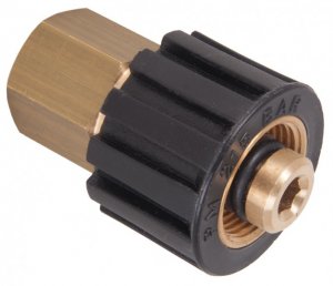 M22 Female to 3/8" BSP Female 210 Bar / 3045 Psi - Brass Swivel Coupler