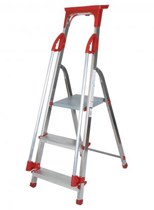 Abbey 3 Step Aluminium Safety Platform Step Ladder