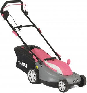 Cobra GTRM38 38cm / 15" 1400w Electric Lawnmower with Rear Roller - Pink