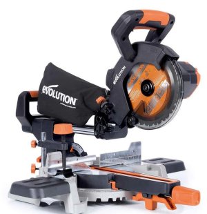 Evolution Cordless R185SMS-Li 185mm Sliding Mitre Saw 18v Li-Ion | Bare Tool Includes MP Blade