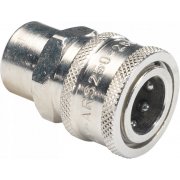 3/8" Female QR Coupler to 1/4" Female - Up to 280 Bar / 4050 Psi - Nickel Plated Brass