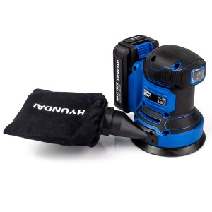 Hyundai HY2180 20V MAX Cordless Rotary Sander, 2Ah Li-Ion Battery and charger