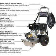 Hyundai HYW4000P 275 Bar / 4000 Psi Petrol Pressure Washer - 15lpm