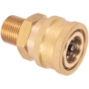 3/8" Female QR Coupler to 3/8" BSP Male - 250 Bar / 3625 Psi - Brass