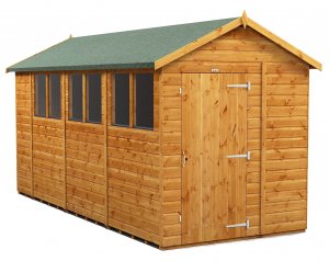 Power 14x6 Apex Garden Shed - Single Door