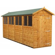 Power 16x4 Apex Garden Shed - Single Door