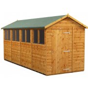 Power 16x6 Apex Garden Shed - Single Door