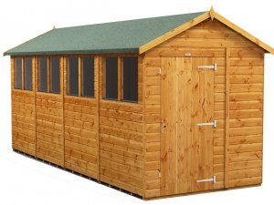 Power 16x6 Apex Garden Shed - Single Door