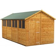 Power 16x8 Apex Garden Shed - Single Door