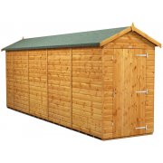 Power 18x4 Apex Secure Garden Shed - Single Door