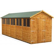 Power 20x6 Apex Garden Shed Double Door