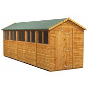 Power 20x6 Apex Garden Shed - Single Door