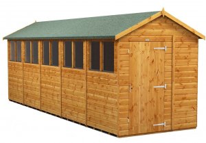 Power 20x6 Apex Garden Shed - Single Door