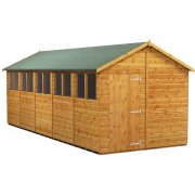 Power 20x8 Apex Garden Shed - Single Door