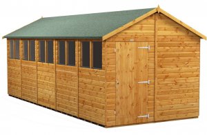 Power 20x8 Apex Garden Shed - Single Door