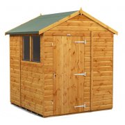 Power 6x6 Apex Garden Shed - Single Door