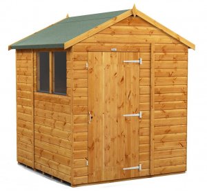 Power 6x6 Apex Garden Shed - Single Door