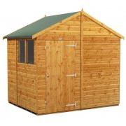 Power 6x8 Apex Garden Shed - Single Door