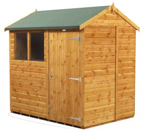 Power 7x5 Apex Garden Shed - Single Door