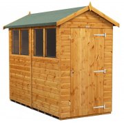 Power 8x4 Apex Garden Shed - Single Door