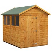 Power 8x6 Apex Garden Shed - Single Door