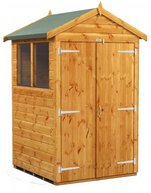 Power Apex 4x4 Garden Shed with Double Doors