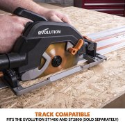 Evolution R185CCSX+ 185mm Circular Saw with TCT Multi-Material Cutting Blade 240v