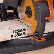 Evolution R210CMS+ 210mm 1200w Compound Mitre Saw With TCT Multi-Material Cutting Blade 230v