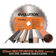 Evolution RAGE5-S 255mm TCT Multipurpose Table Saw - 110v