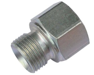 Reducing bush - 3/8" BSP Male to 1/4" BSP Female - Plated Steel