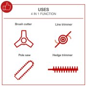 Scheppach MFH3300-4P 4-in-1 32.6cc Petrol Multi-Tool