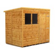 Power 7x5 Pent Garden Shed - Single Door